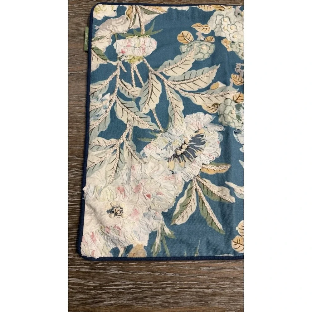 Celerie Kemble Pillow Cover Floral Blue Pink 18